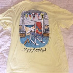 LAUREN JAMES i’ll be at the beach yellow t-shirt